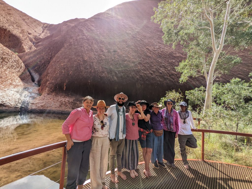 Meditation group at Mutitjulu Waterhole Uluru