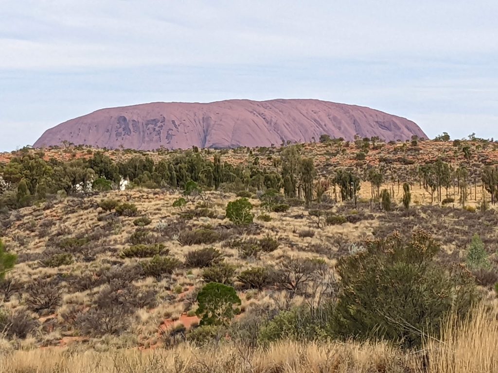 Uluru from Yalara lookout on Day One Monday afternoon