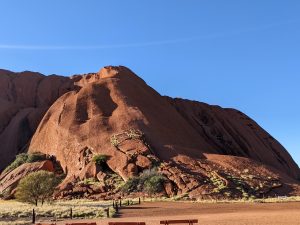 View of Uluru from Mala carpark at the start of base walk