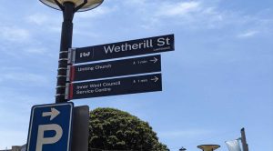 3 Wetherill St Sign direction to Guided meditation Leichhardt Inner West Sydney