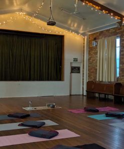 meditation room in Martin Hall Leichhardt Inner West of Sydney set up ready for attendees